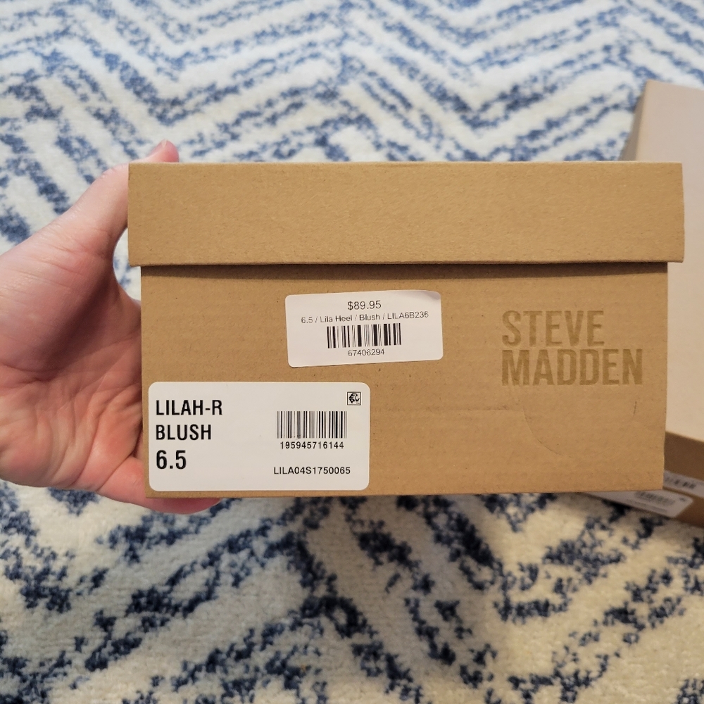 NWT Steve Madden Lilah Blush sparkle heeled sandal - Picture 10 of 10